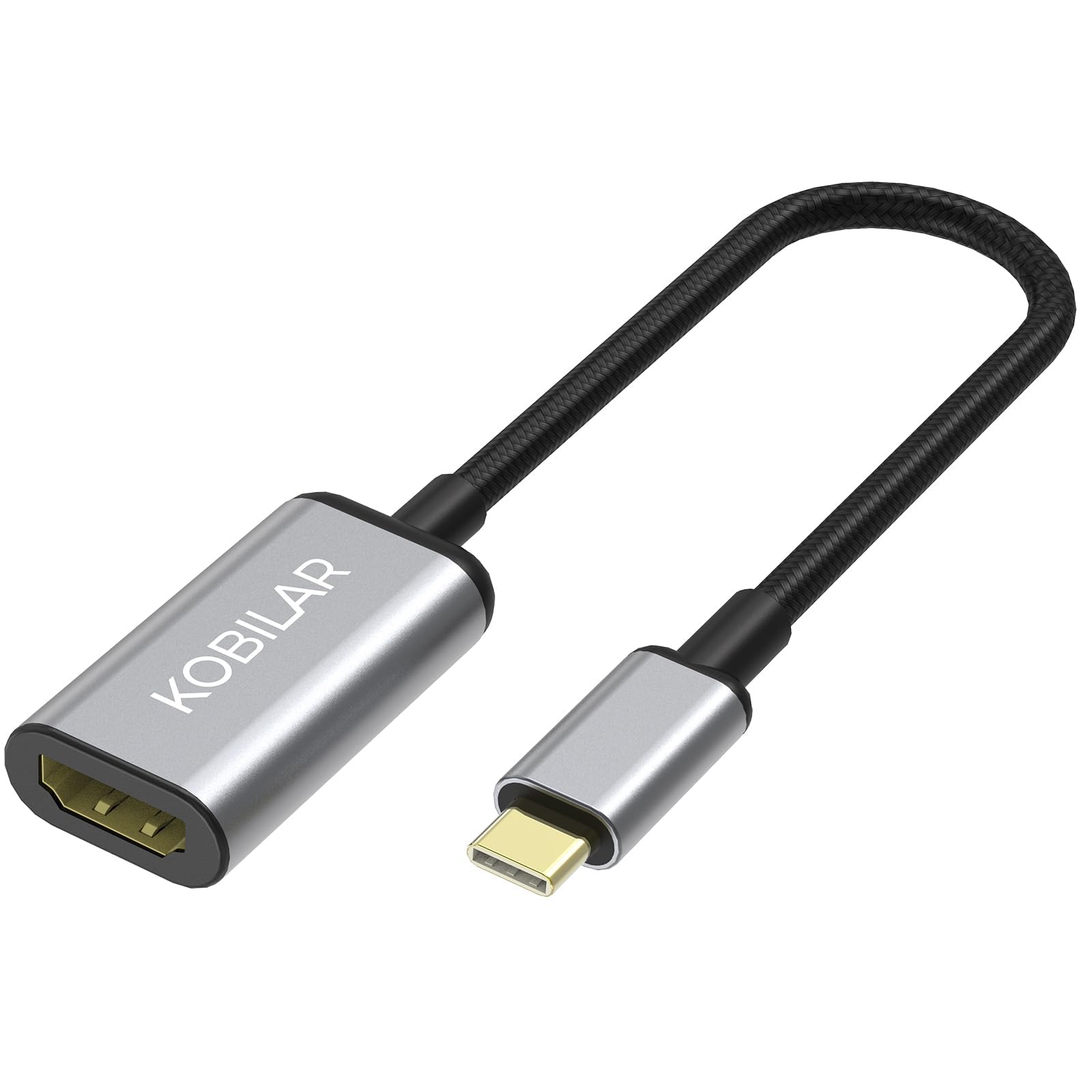 Photo 1 of Kobilar USB C to HDMI Adapter - High Resolution?4K@60Hz? Type C to HDMI Aluminum Shell with 30-Micron Gold Plug for Apple iPad MacBook Pro/Air,Thunderbolt 4/3?Galaxy/Monitor