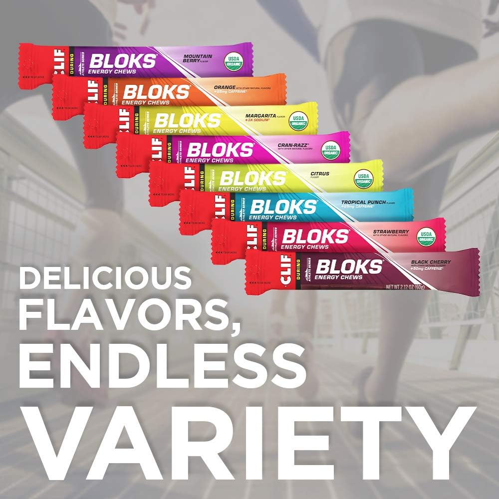 CLIF BAR - BLOKS Energy Chews 8 Flavor Variety Pack, 33 Calories Per Cube, Easy-to-Digest, Energy Boost, Fast Fuel, Vegan-Friendly, Non-GMO (2.12 Ounce Per Pack, 8 Count): Health & Personal Care