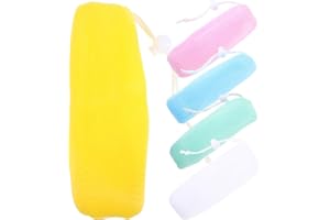 HEALLILY 5Pcs Exfoliating Soap Pouch Handmade Soap Saver Storage Maker Foam Net for Body Facial Cleaning
