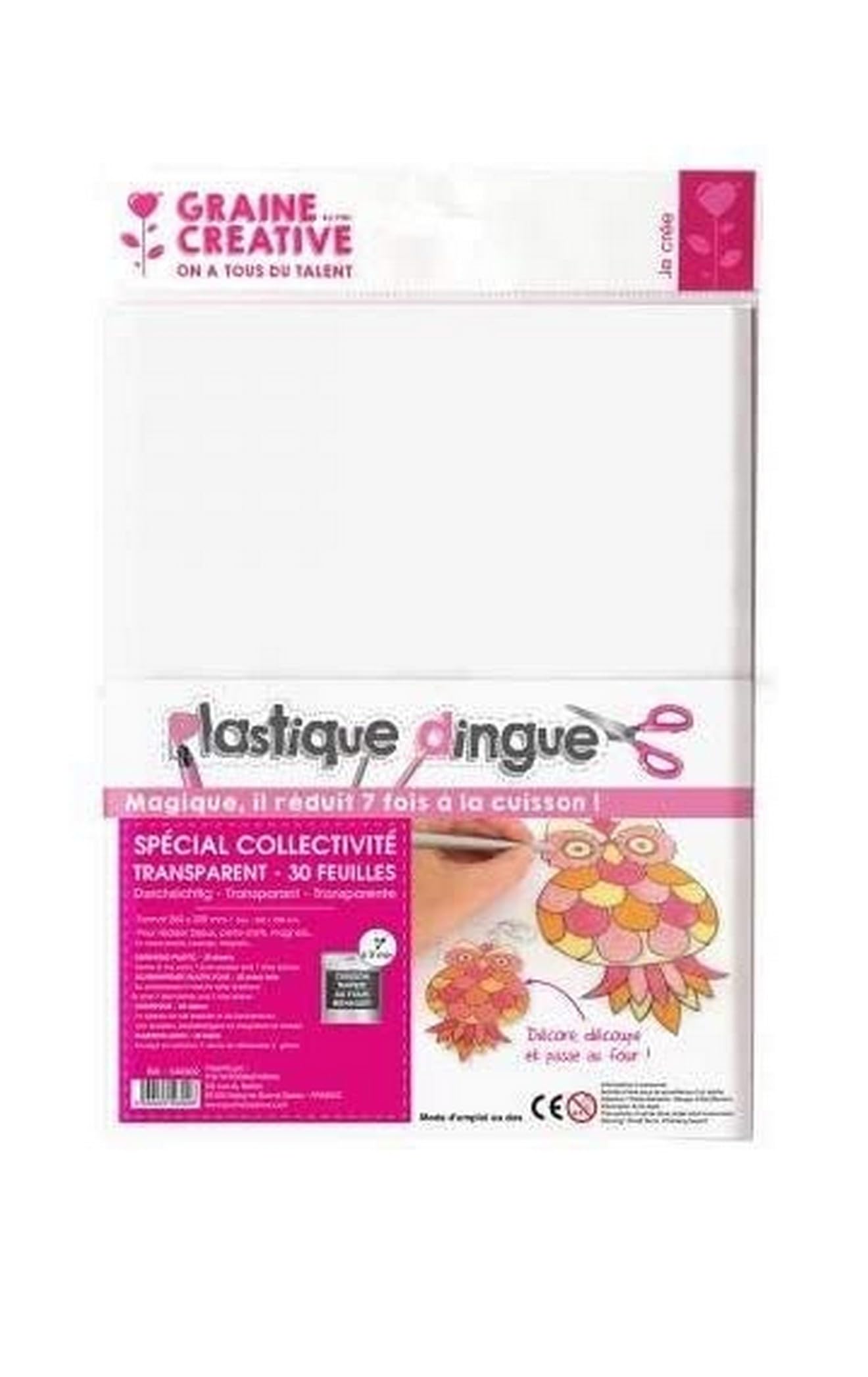 Set of 14 plastic sheets with 30 carabiner hooks and 1 wooden ruler with flowery