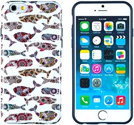 iPhone 6 Plus + Case, DandyCase PERFECT PATTERN *No Chip/No Peel* Flexible Slim TPU Case Cover for Apple iPhone 6 Plus (5.5" screen) - LIFETIME WARRANTY [Colorful Floral Whales]