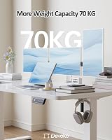 Devoko Electric Standing Desk 120x60cm Height Adjustable Home Office White view 5