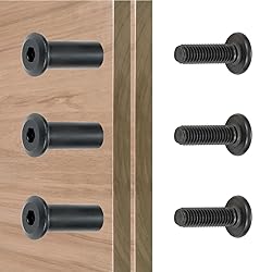 Xrfoiniu 50Pcs Black M8x20mm Furniture Bolts
