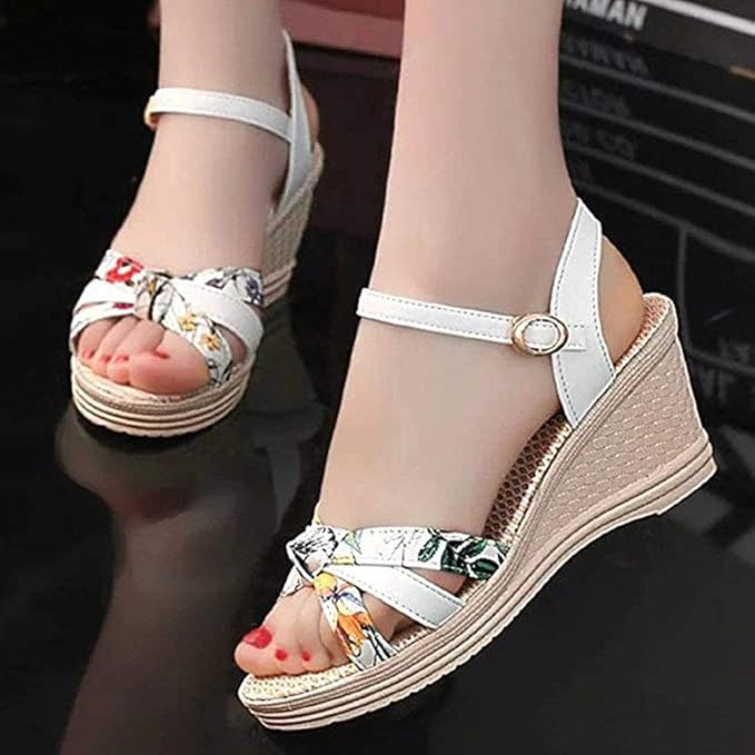 white summer wedges