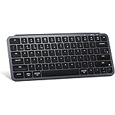 Keychron B1 Pro Ultra-Slim ZMK/Launcher Wireless Bluetooth 2.4 GHz/Wired Connection Keyboard for Mac Windows Linux - Gray