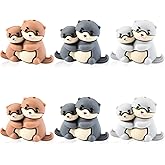 WOZADU 6 PCS 3D Otter Silicone Focal Beads for Pens, Animal Focal Beads Bulk for Keychain Bracelet Necklace Making, Handmade Crafts Supplies