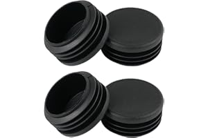 NICECNC 4 Pack Pipe Tubing End Cap 1-3/4" 1.75" Tube Black Compatible with Polaris Ranger 400 500 570 700 800 900 1000, General 1000 2016-2019, Replacement for 5434191 and 5432848-070