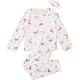 Floerns Women's Cute Sleepwear Long Sleeve Top and Pants Two Piece Pajama Sets