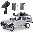 Goolsky RC Rock Crawler, 1:12 Scale Remote Control Car, 4WD Off Road RC Truck, 2.4Ghz All Terrains Climbing Vehicle, RC Car with LED Lights for Kids and Adults, Include 2 Batteries (Silver)