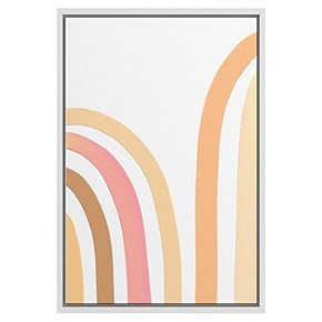SIGNWIN Framed Canvas Wall Art Nordic Rainbow Canvas...