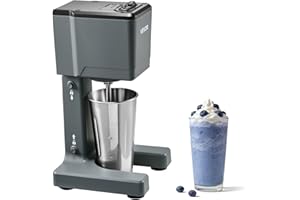 VEVOR Milkshake Maker, 150W Milk Shake Maker Mixer, Single Head Drink Mixer Blender Machine, Dual-Speed Adjustment Milkshake 