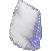 Lawnrden Dance Flags Worship, LED Flag, Dual-Purpose Glowing Dance Flags with Transparent White Light, Stage Performance Props, Not Include Battery