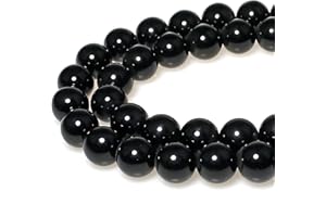 MJDCB Natural Stone Bead Black Onyx Gemstone Loose Beads for Jewelry Making Bracelet Necklace 10mm