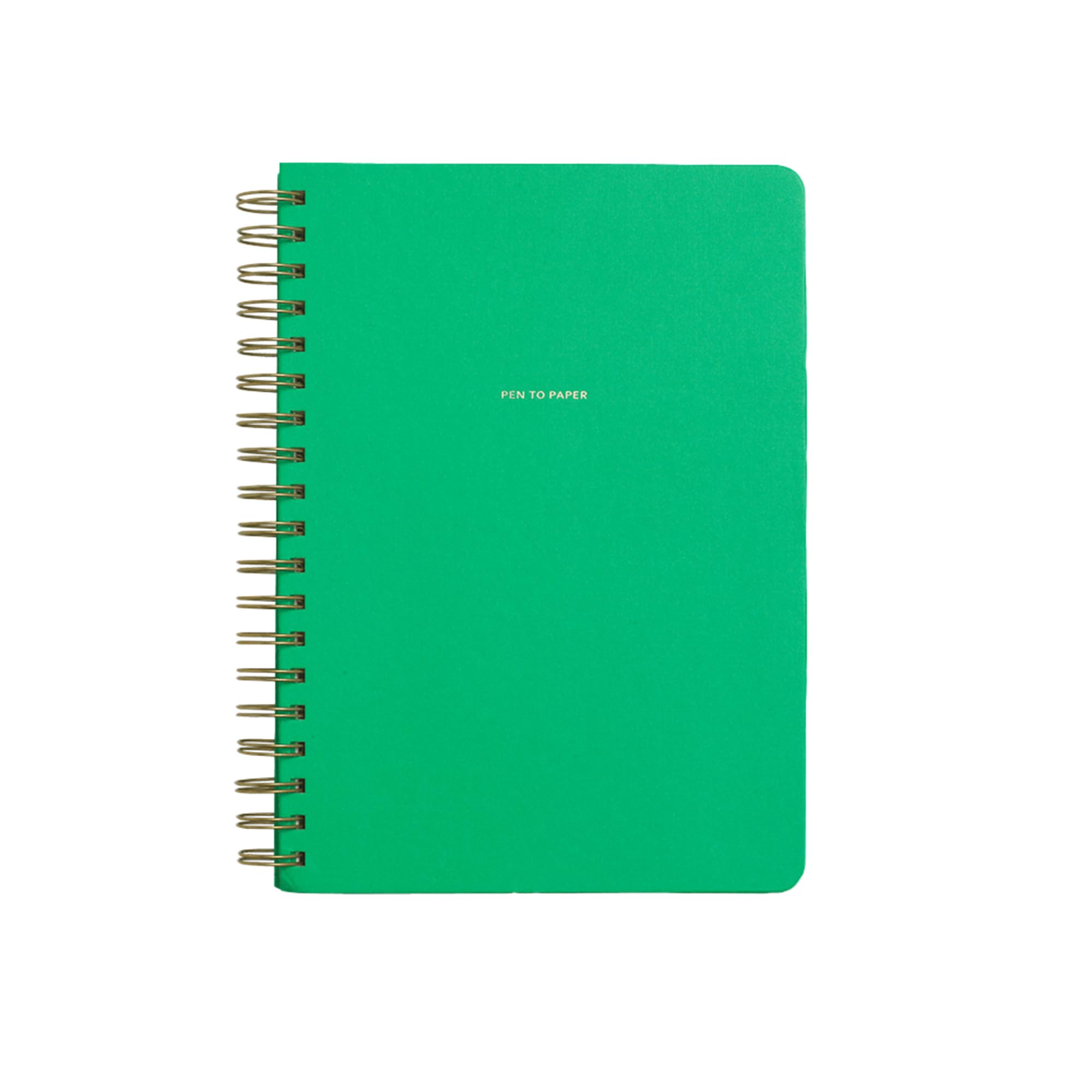 Papier Spiral Notebook - Green, 176mm x 250mm, 180 Tearaway Pages | Quality, 22mm Brass Wire | 800gsm Textured Cover | Ideal for Journaling, Notes, Gift | Ships Next Day