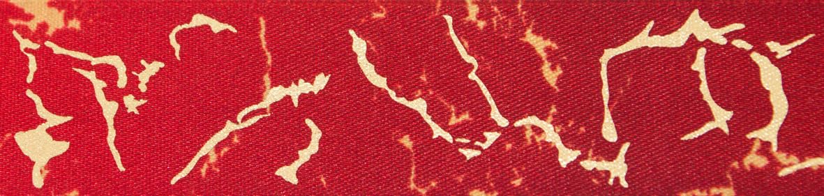 Berisfords Polyester Ribbon, RED/Gold, 25mm x 20m