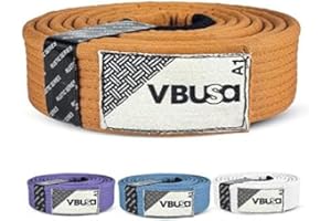 Victorbudo USA Rustic Series BJJ Belt,Judo Belt, Jiu Jitsu Pro BJJ Belts with Sleeve Bar for Ranking Stripes Size A1 - A4