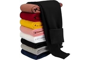 BOOPH Girls Fleece Lined Leggings Toddler Kids Winter Warm Basic Full Length Pants