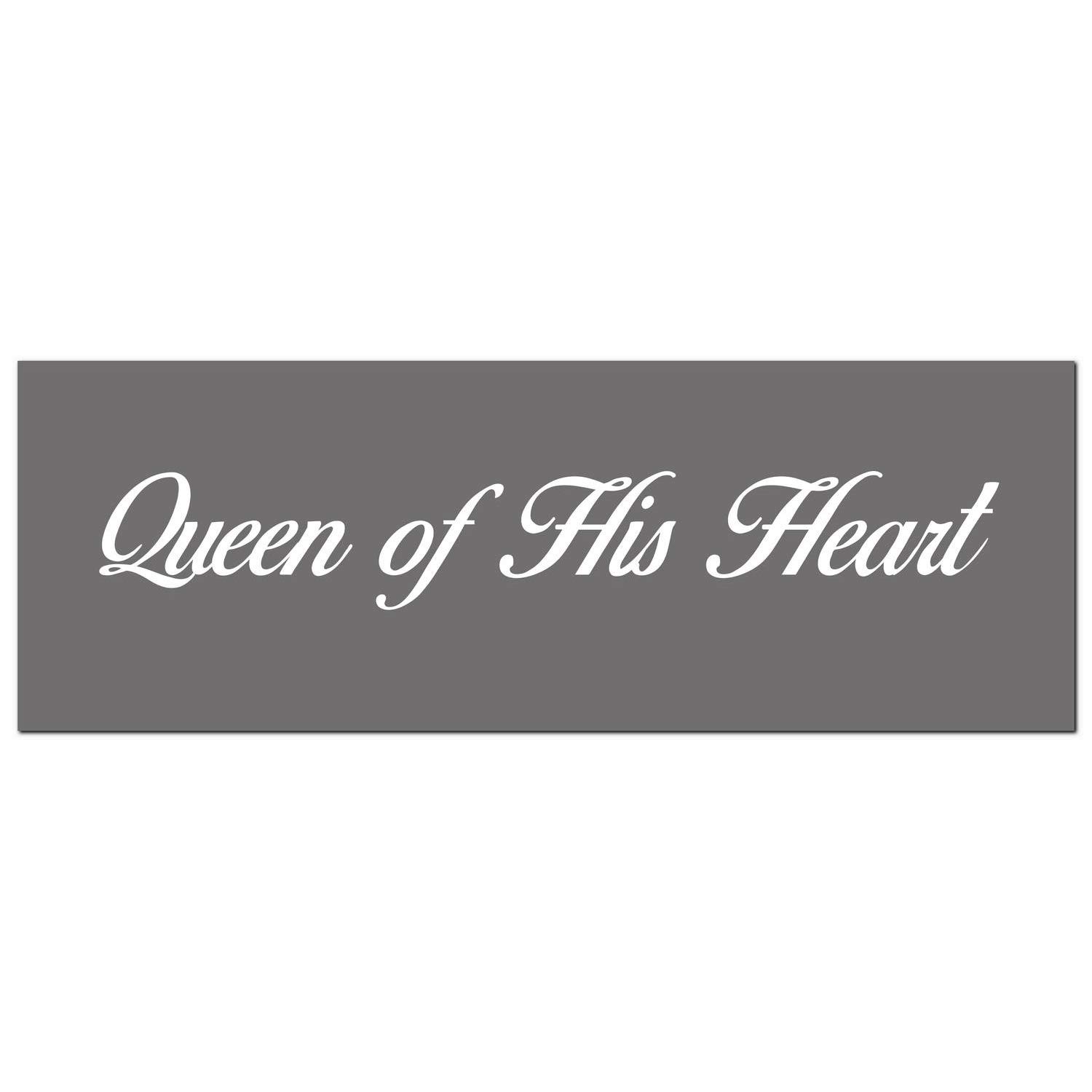 Hill 1975 Queen of His Heart Silver Foil Plaque, Wood, Mixed, One Size