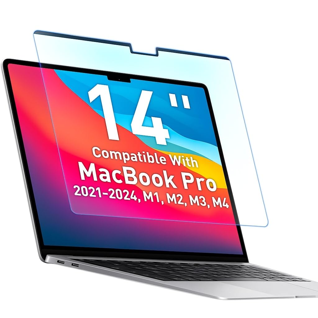 VINTEZ Magnetic Blue Light Screen Protector Compatible With MacBook Pro 14" 2021, 2022, 2023, 2024, 2025, M1, M2, M3, M4, M5 Anti Blue Light Blocking Filter for Laptop — image 1