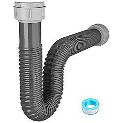 NiHome Flexible P-Trap Pipe Kit with Teflon Tape