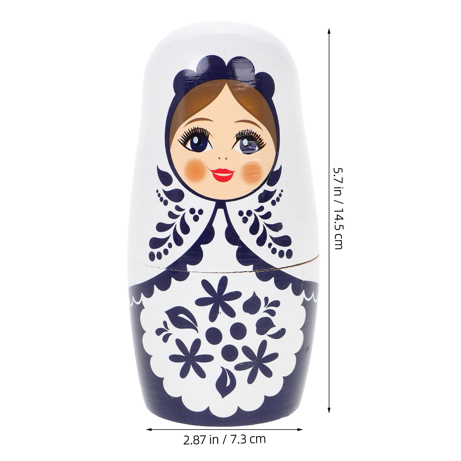 VICASKY 1 Set Russian Nesting Dolls Wood Matryoshka Handmade National Costume Girl Matryoshka Nesting Hand Painting Nested Carving Children for Stacking Doll Decoration