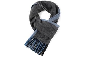 WAMSOFT Wool Winter Plaid Scarf for Men Tartan Women Fashion Thick Scarf Soft Warm Checkered Striped Classic Scarves