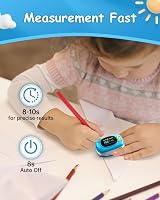 HealthTree Kids Fingertip Pulse Oximeter OLED Display 2XAAA Batteries view 3