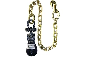 HENGULUS Tow SBC-3-2T, 2 Ton Snatch Block with Chain for Rollback, Tow Truck, Crane, Farm Equipment, Material Handling L8
