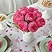 Butterfly Craze Artificial Peony Silk Flower Bouquet for Wedding Floral Arrangements and Home Decoration - Fushia Red Color, 10 Stem Per Set