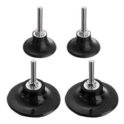 HYCC 2-inch & 3-inch Disc Pad Holder with 14" Shank for Roloc Round Rotary Tool Sanding Polishing Surface Conditioning Discs - Compatible with 3M ROLOC Scotch-Brite Brand Discs - 4 PACK