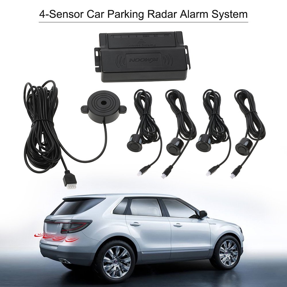 KKmoon Asistencia de Aparcamiento 4 Sensor Radar Kit Reverse Alarma Sistema para Coche Auto: Amazon.es: Coche y moto