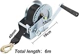 Trintion Heavy Duty 1000lbs Geared Hand Winch 6m Cable 550kg Marine Trailer Boat view 2