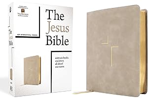 The Jesus Bible, NIV Edition, Leathersoft, Stone, Comfort Print