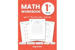1st Grade Math Workbook: Addition, Subtraction, Place Value, Time and Money Practice for A book cover by Nisha Yadav