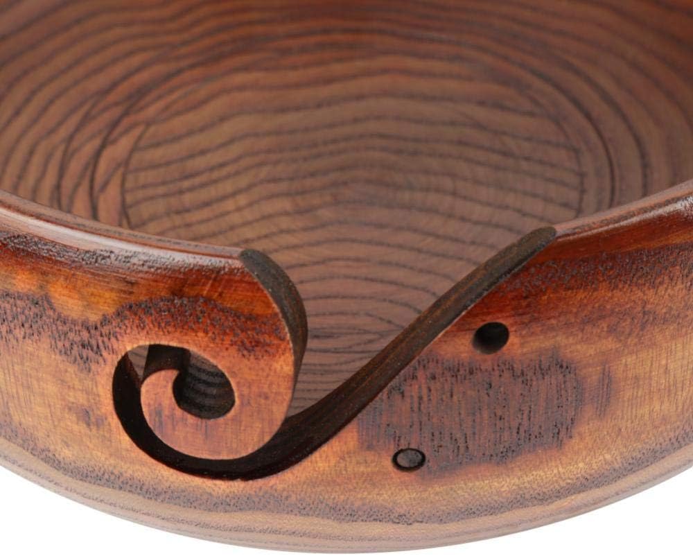 Natural Wood Yarn Bowls for Knitting Indian Rosewood Yarn Holder, Home Decoration, 14-16CM/18-20CM, Small/Medium - Image 3