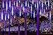 TianNorth Upgraded 50cm 8 Tubes 432 LED Meteor Shower Lights,8 Ultra Bright LED Waterproof cicle Raindrop Lights 19.68 inches Tubes for Christmas,Tree,Wedding, Party,Yard,etc (Blue)