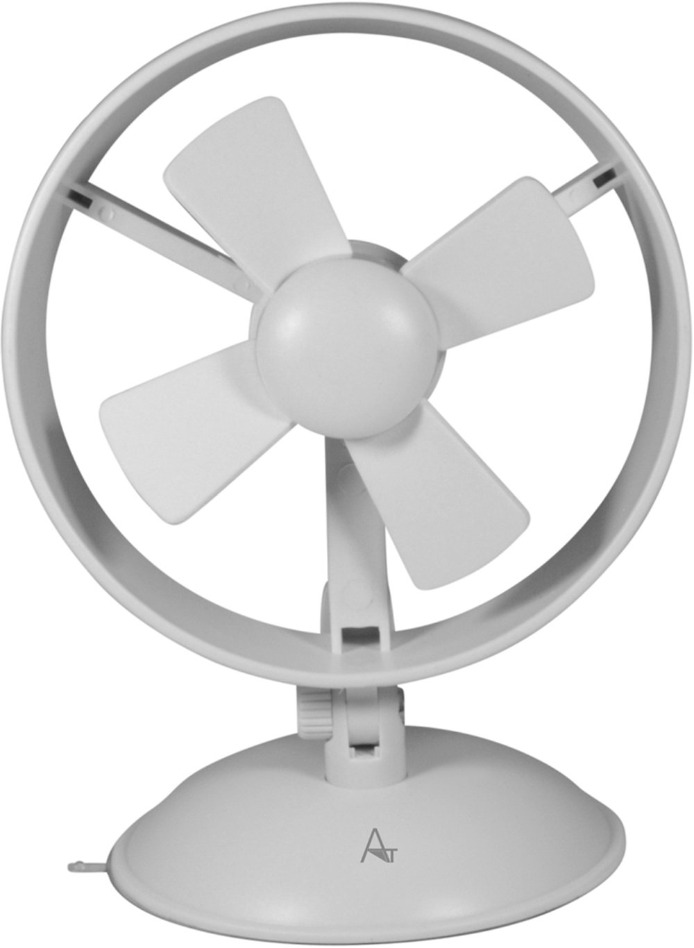 AntilaTech Quiet 2-Speed USB Desktop Mini Fan with Suction Cup-Study/Office/Travel (White)