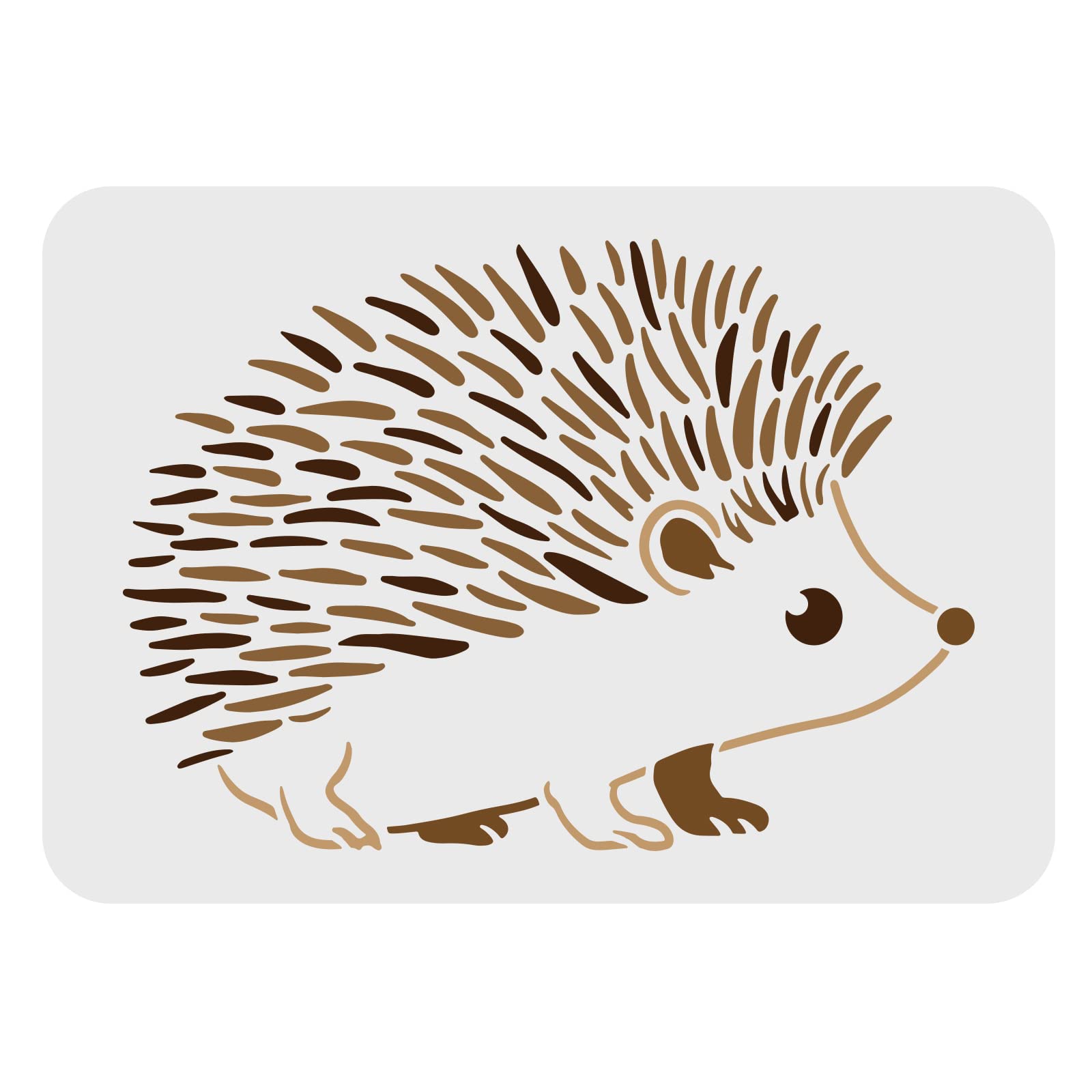 FINGERINSPIRE Hedgehog Stencil 29.7x21cm Reusable Template for DIY Crafts on Wall, Floor, Furniture, Wood and Paper