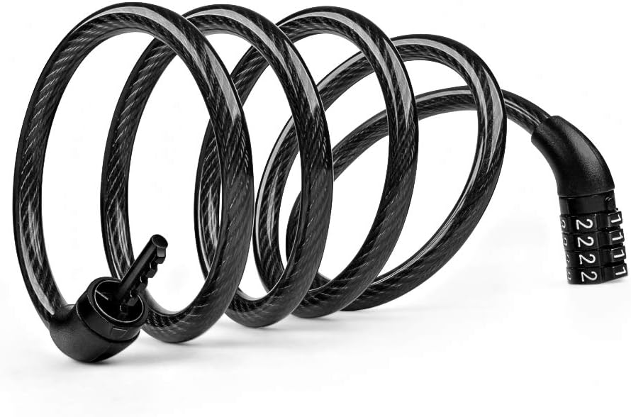 Flexzion Bicycle Lock Cable, 4 Feet, 5/16 Inch (8mm) Diameter Steel Bike Lock Cable, Compact & Easy to Use - Image 4