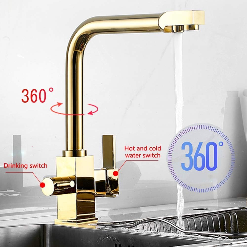 Grifo para fregadero de cocina Grifo de cocina de 3 vías con filtro