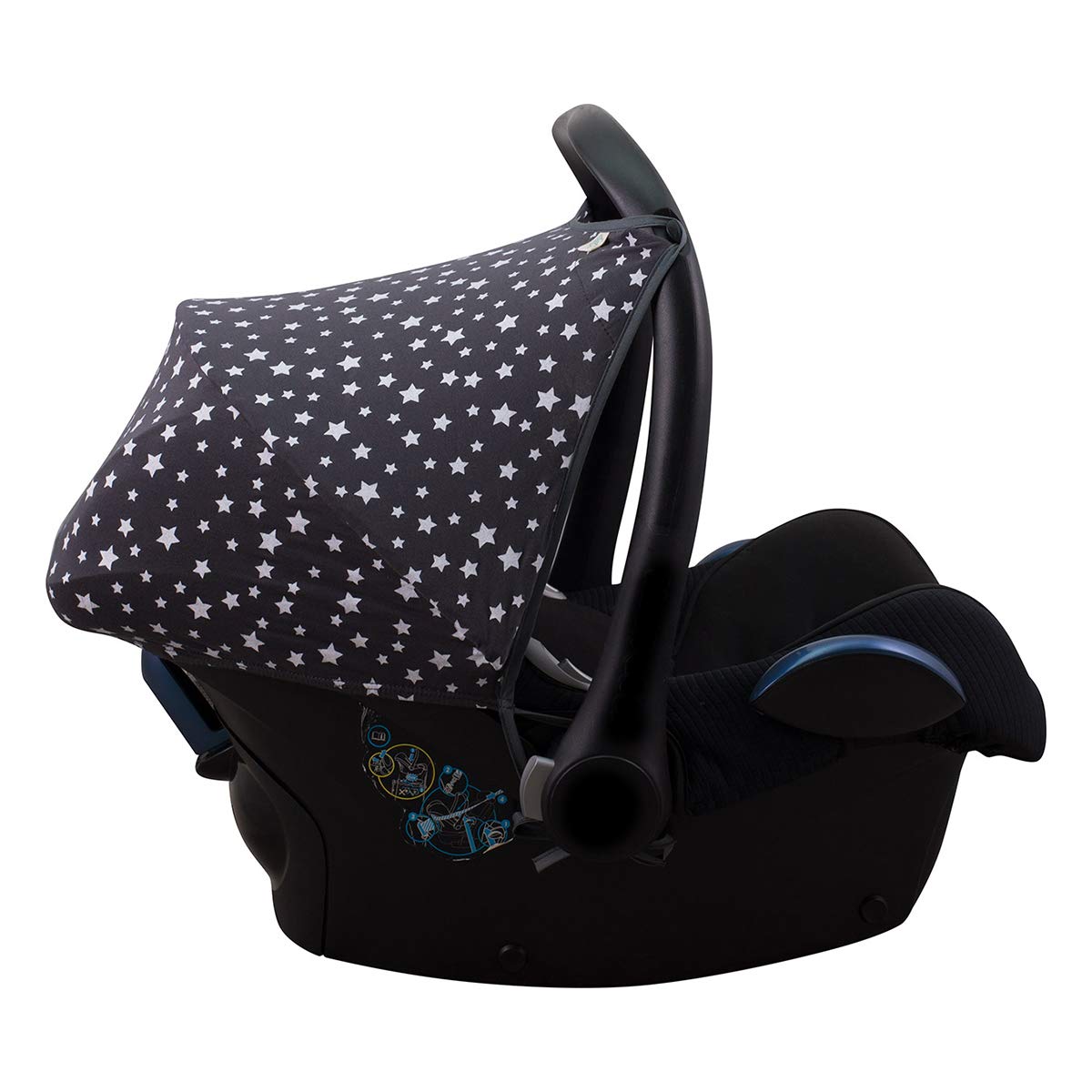 JYOKO Kids Canopy Hood Compatible with Maxi COSI Cabriofix (Winter Sky)