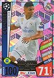 MATCH ATTAX CHAMPIONS LEAGUE 17/18 CASEMIRO 100 CLUB TRADING CARD - REAL MADRID 17/18