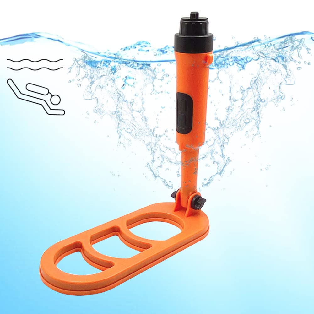Waterproof Scuba Metal Detector Folding Version Pulse Coil Pulse Scan Detecting (Orange)