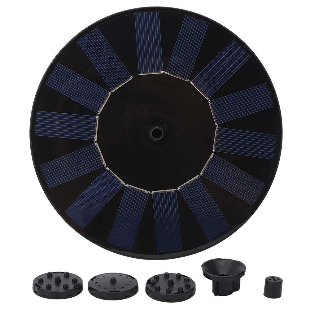 Floating Solar Fountain 7V Solar Powered Fountain Pump Quick Automatic Start Flat Small Solar Fountain Floating Water Fountain for Gardens Birdponds Small Pools Decoration