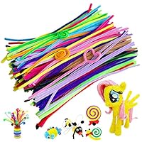 Acerich 300 Pcs Colored Pipe Cleaners Chenille Stems for DIY Art Craft Decorations (6 mm x 12 inch)