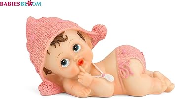 Babies Bloom Resin Lifelike Decoration Baby Doll, Pink