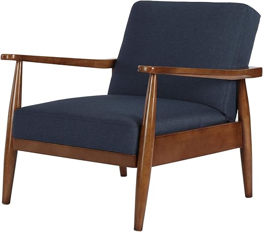 Amazon Com Better Homes And Gardens Mid Century Chair Wood With Linen Upholstery Sports Outdoors
