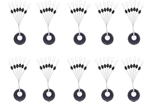 Drchoer Bobber Stops for Fishing Line: 1200pcs Sinker Float Stops for Bass Fishing - Texas Rig Weight Stoppers Size Large Medium Small