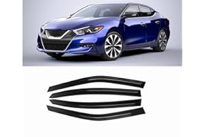 ZZDSNJ Tape-On Window Visors 4-Piece for 2016-2024 Nissan Maxima Sun Rain Guards Shield Shade Smoke