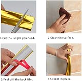 Zayejod 5M PVC Inside Outside Corner Trim Self-Adhesive Vinyl Moulding 4cm view 8